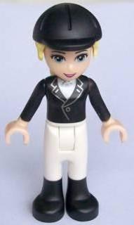 LEGO Minifigure-Katharina, Black Riding Jacket and Hat-Friends-FRND020-Creative Brick Builders